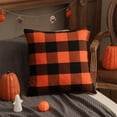 thumbnail image 1 of PEONAVET Pillow Covers New Halloween Holiday Throw Pillow Cover Solid Colour Plaid Without Core Striped Cushion Cover Christmas Gifts, 1 of 6