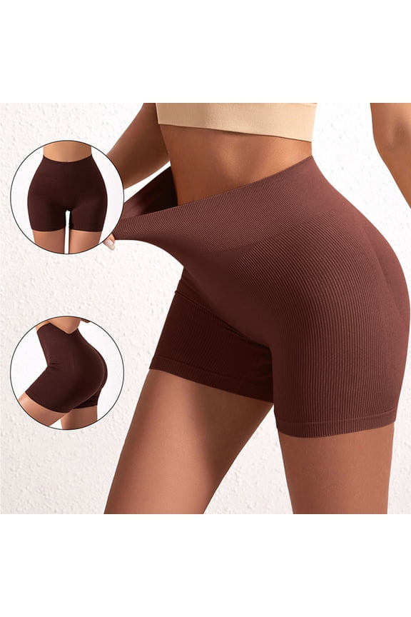 PEONAVET Plus Size Bikers Shorts for women - 5" Black High Waisted Tummy and Control Spandex Workout Shorts - Summer's Top Trends