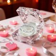 thumbnail image 1 of PEONAVET Preserved Rose Ring Box, Engagement Ring Box for Proposal Promise Clear Eternal Rose Jewelry Box for Valentine's Day Wedding Gift(White), 1 of 5