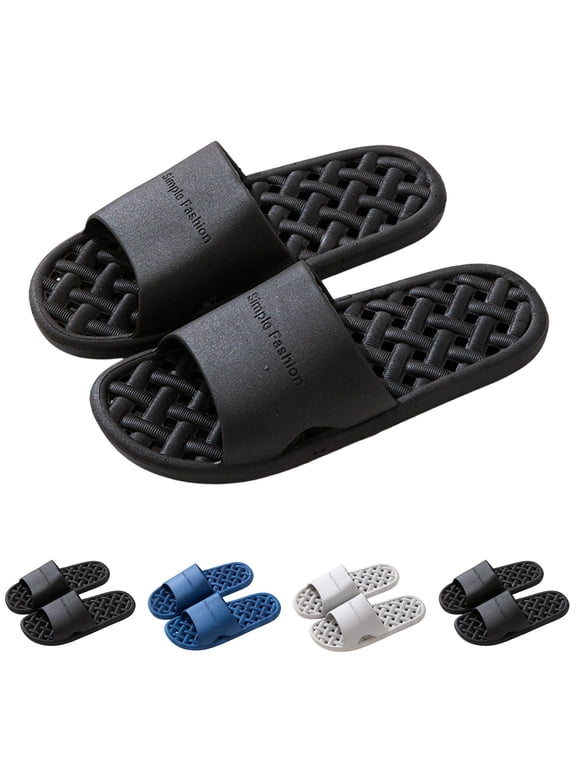 Shower Shoes Women with Holes, Non-Slip Message Bathroom Slippers, Quick Drying Soft Bath Sandals for Living Room College Dorm Beach SPA Gym Pool