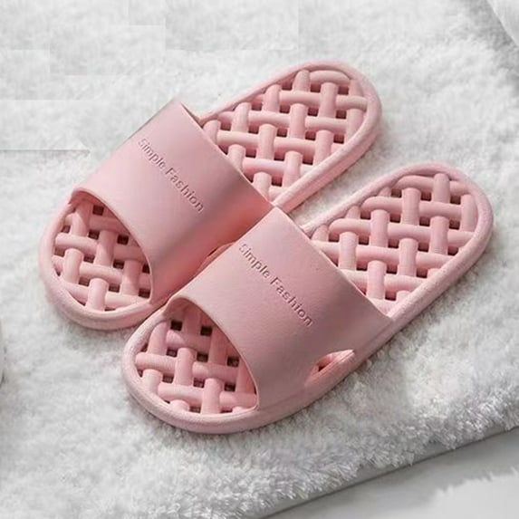 PEONAVET Shower Shoes Women with Holes, Non-Slip Message Bathroom Slippers, Quick Drying Soft Bath Sandals for Living Room College Dorm Beach SPA Gym Pool