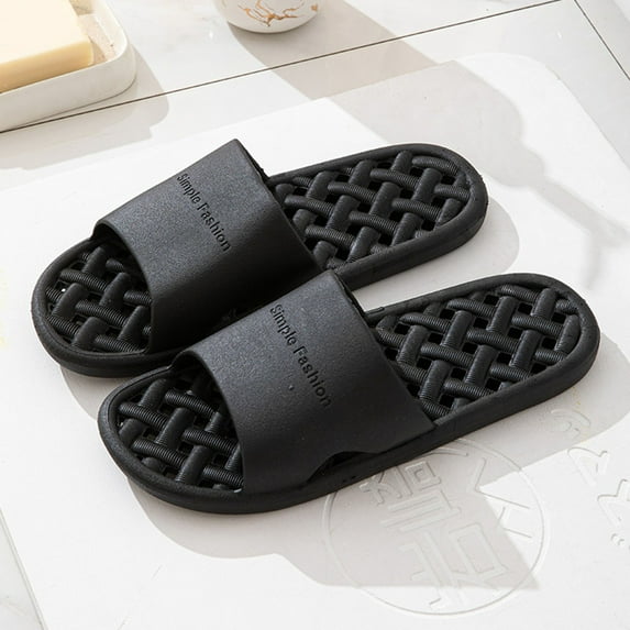 PEONAVET Shower Shoes Women with Holes, Non-Slip Message Bathroom Slippers, Quick Drying Soft Bath Sandals for Living Room College Dorm Beach SPA Gym Pool
