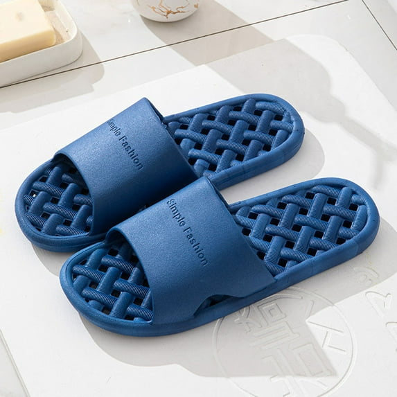 PEONAVET Shower Shoes Women with Holes, Non-Slip Message Bathroom Slippers, Quick Drying Soft Bath Sandals for Living Room College Dorm Beach SPA Gym Pool