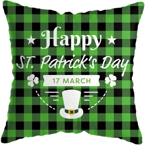 PEONAVET Pillow Covers St. Patrick's Day Short Plush Cushion Cover Throw Pillow Cover Sofa Home Decor Home Decor - Summer Savings Clearance