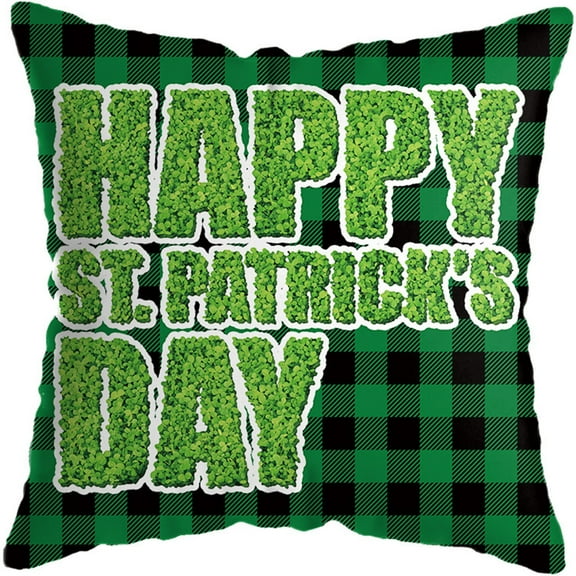 PEONAVET Pillow Covers St. Patrick's Day Short Plush Cushion Cover Throw Pillow Cover Sofa Home Decor Home Decor - Summer Savings Clearance