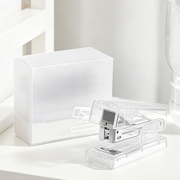 PEONAVET Stapler Mini Clear Stapler Portable Transparent Handheld Stapler with 1000 Staples Effortless One Finger Use Small Stapler for School Office Home Use