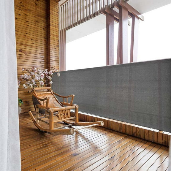 PEONAVET Outdoor Privacy Screen Fence, Windproof Fabric Sun Shade Net, Heavy Duty Mesh Shade Cloth for Outdoor Back Yard(16.7×3ft)