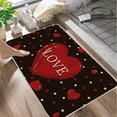 thumbnail image 1 of PEONAVET Valentine Bathroom Rug, Red Heart Bath Mat Non-Slip Absorbent Washable Bath Rug for Home Decor, 1 of 6
