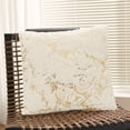 thumbnail image 1 of PEONAVET Velvet Decorative Throw Pillow Covers, 18×18 Soft Solid Square Cushion Case, Marble Pattern Pillow Case for Couch Sofa Bed Home Decoration（Beige）, 1 of 6