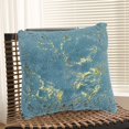 thumbnail image 1 of PEONAVET Velvet Decorative Throw Pillow Covers, 18×18 Soft Solid Square Cushion Case, Marble Pattern Pillow Case for Couch Sofa Bed Home Decoration（Blue）, 1 of 6