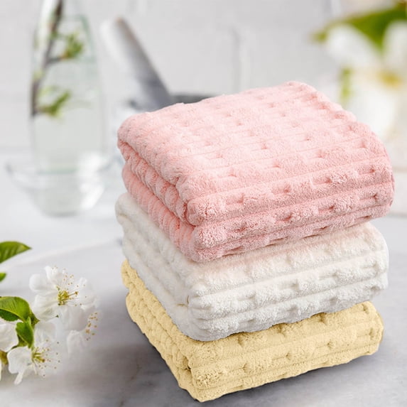 PEONAVET Velvet Hand Towel for Bathroom 3Pcs Soft Hand Face Towel Set Highly Absorbent Towels for Hotel Bathroom Gym