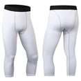 thumbnail image 1 of PEONAVET White Men’s Compression Pants Running Tights Workout Leggings Athletic Base Layer Pants for Sports Yoga Basketball - Summer's Top Trends, 1 of 3