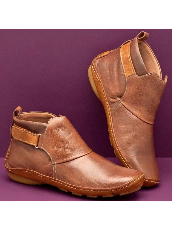 Women's Ankle Boots Flat Low Heel Booties Winter Fall Christmas Gifts For Women