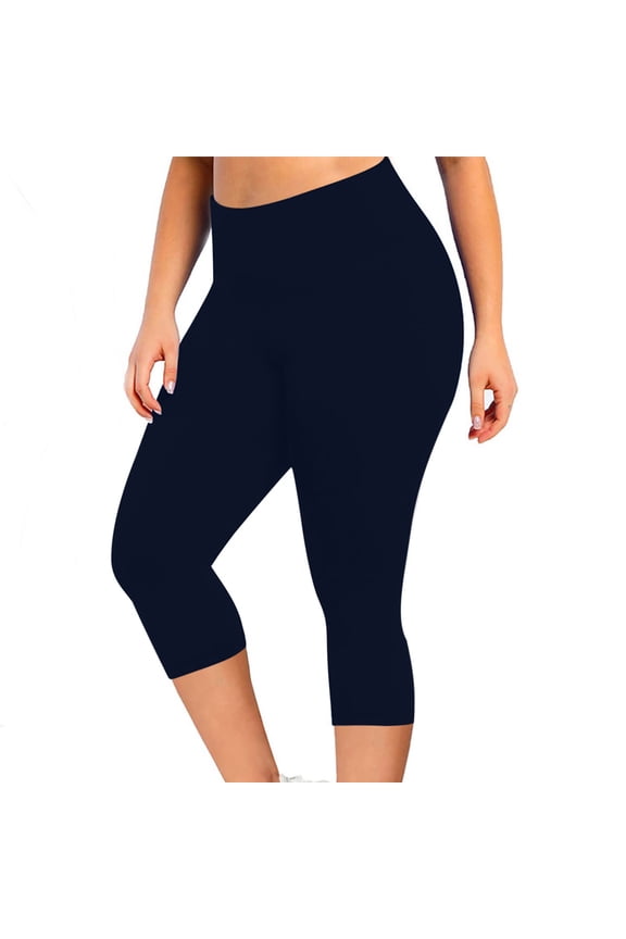 Women's Leggings with Pockets High Waisted Knee Length s Stretch for Casual Yoga Pants Workout Exercise - Summer's Top Trends