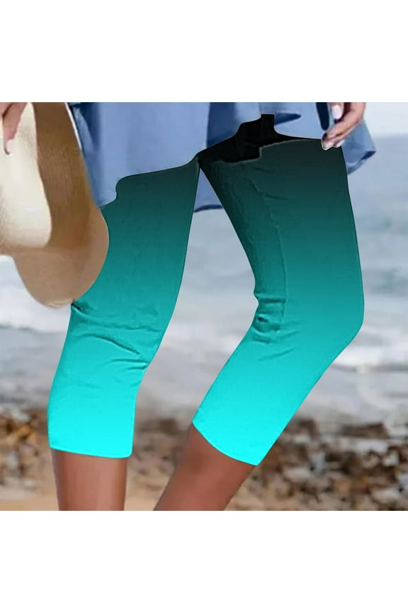 Women's Leggings with Pockets High Waisted Knee Length s Stretch for Casual Yoga Pants Workout Exercise - Summer's Top Trends