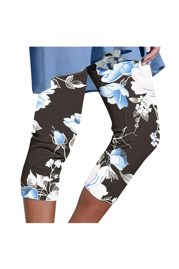 Women's Leggings with Pockets High Waisted Knee Length s Stretch for Casual Yoga Pants Workout Exercise - Summer's Top Trends