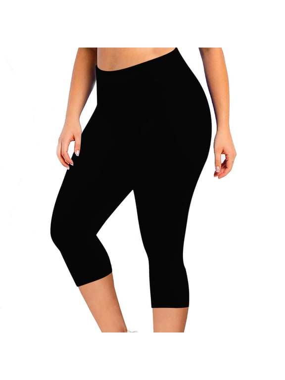 Women's Leggings with Pockets High Waisted Knee Length s Stretch for Casual Yoga Pants Workout Exercise - Summer's Top Trends