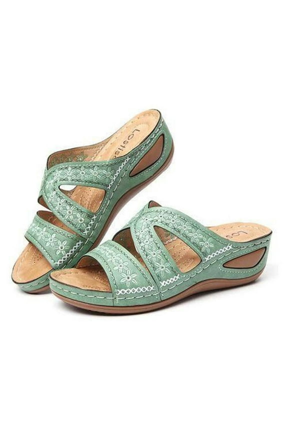 PEONAVET Women's Sandals Comfortable for Women with Arch Support Summer Casual Wedge Sandals Shoes Casual - Summer's Best Shoes