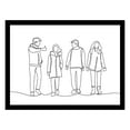 thumbnail image 1 of PEOPLE LINE ART Framed Print, 1 of 1
