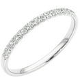 thumbnail image 1 of PEORA 14K White Gold Lab Grown Diamond Half-Eternity Band, 1/4 Carat, F-G Color, VS Clarity, Bridal Wedding Anniversary 1.6mm Ring, Size 9, 1 of 5