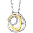 thumbnail image 1 of PEORA 925 Sterling Silver Floating Halo Pendant Necklace for Women with 17 inch Chain + 3 inch extender, Hypoallergenic Fine Jewelry, 1 of 4