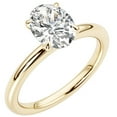 thumbnail image 1 of PEORA IGI Certified 1 Carat G/VS2 Oval Lab Grown Diamond Solitaire Engagement Ring 14K Yellow Gold Size 9, 1 of 6