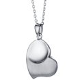 thumbnail image 1 of PEORA Sterling Silver Tilted Dainty Heart Pendant Necklace with 17 inch Chain + 3 inch extender, 1 of 4