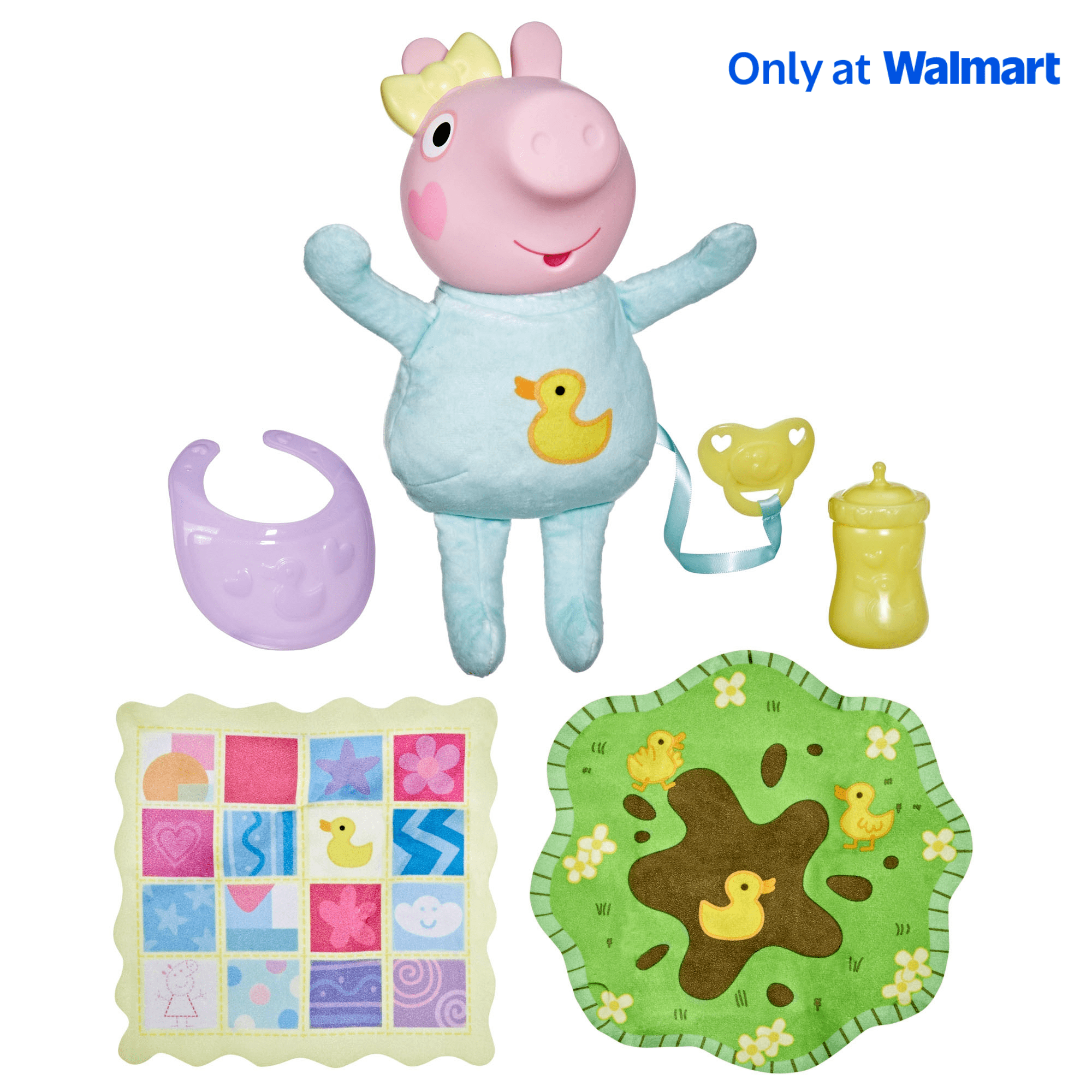 Walmart daily deals:  Peppa Pig Toys Oinks  and Up Snuggles Baby Evie Interactive Baby Doll with Accessories, 20 and up Sounds, Holiday Gifts for Kids, 3+