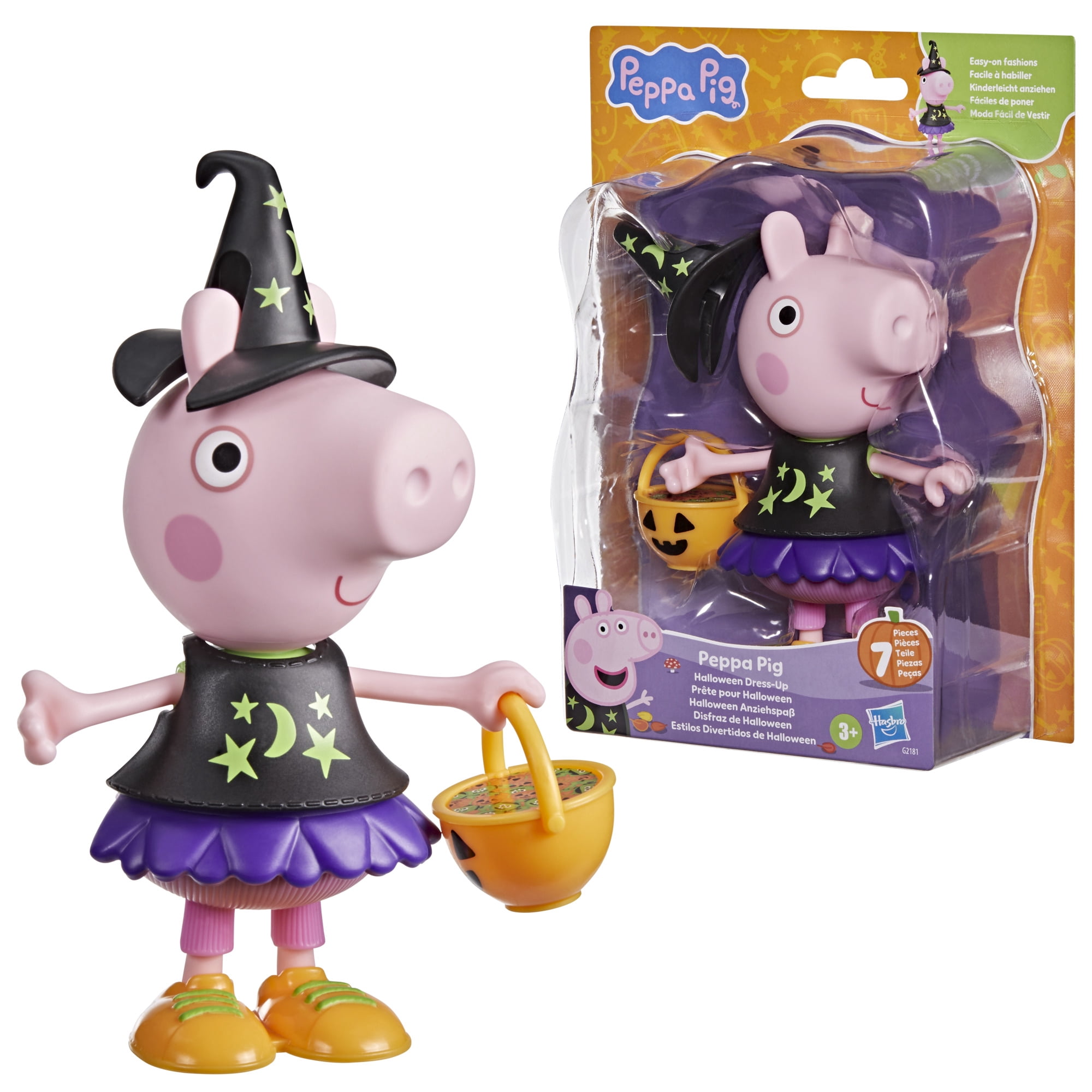 Peppa Pig Halloween Dress-Up 6-Inch Figure with 6 Fashion Accessories, Kids Ages 3+