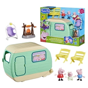 Peppa Pig Toys Three Little Piggies Caravan Playset with 3 Peppa Pig Figures, 3+