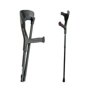 PEPE - Folding Crutches x2 Units, Open Cuff, Forearm Crutches for Adults, Black.