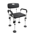 thumbnail image 1 of PEPE - Shower Chair for Inside Shower with Arms, Adjustable Shower Seats for Elderly, Free Assembly - Black, 1 of 8