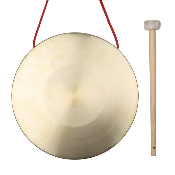 PEPISKY 22cm Hand Gong Cymbals Brass Copper Chapel Opera Percussion Instruments with Round Play Hammer