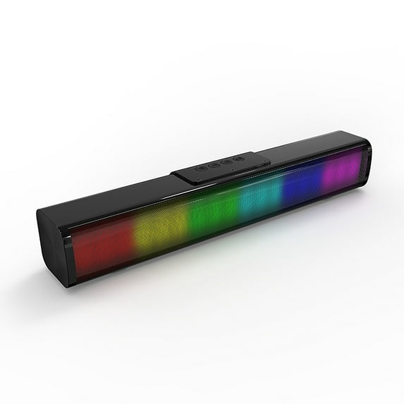 PEPISKY Bluetooth Speakers 10W 3 Stereo Surround Speakers Home Theater HiFi Sound Support Bluetooth/USB/AUX LED Dazzle Color Light Effect