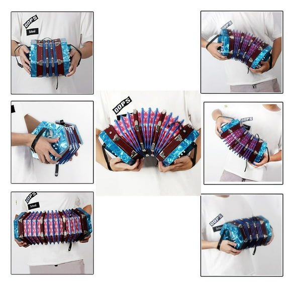 PEPISKY Concertina Accordion 20-Button 40-Reed Anglo Style with ...
