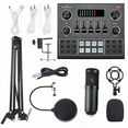 thumbnail image 1 of PEPISKY Multifunctional Live V9 Sound Card and BM800 Suspension Microphone Kit Broadcasting Recording Condenser Microphone Set Intelligent Webcast Live Sound Card for Computers and Mobilephone, 1 of 8