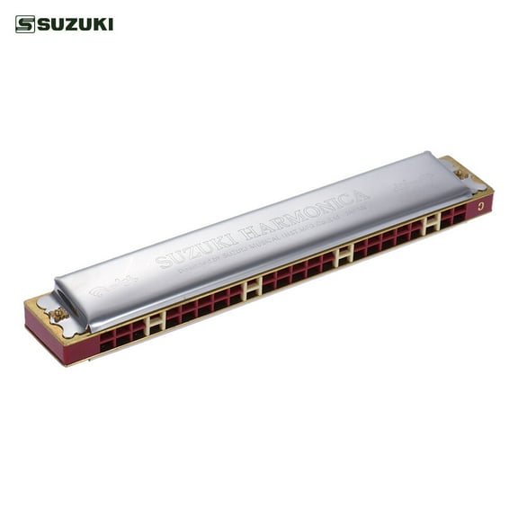 PEPISKY Suzuki Study-24 24 Holes Harmonica Tremolo Key of C with Cleaning Cloth Box Musical Instrument for Beginner Student
