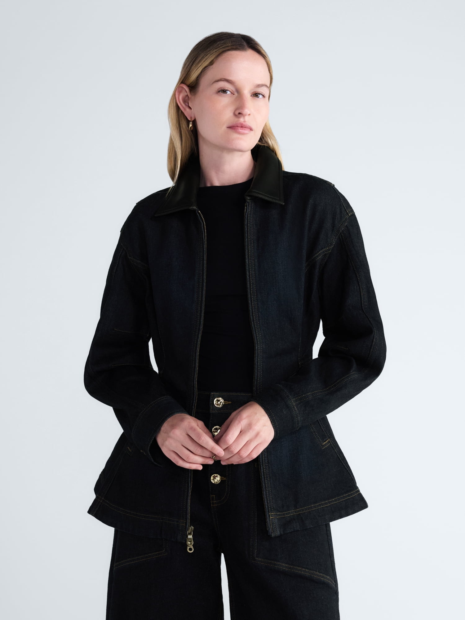Scoop Women's and Women's Plus Peplum Denim Jacket, Sizes XS-4X