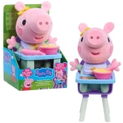 Peppa Pig Feeding Time Baby Evie, Plush Toy with Highchair and Feeding Accessories, Ages 2+