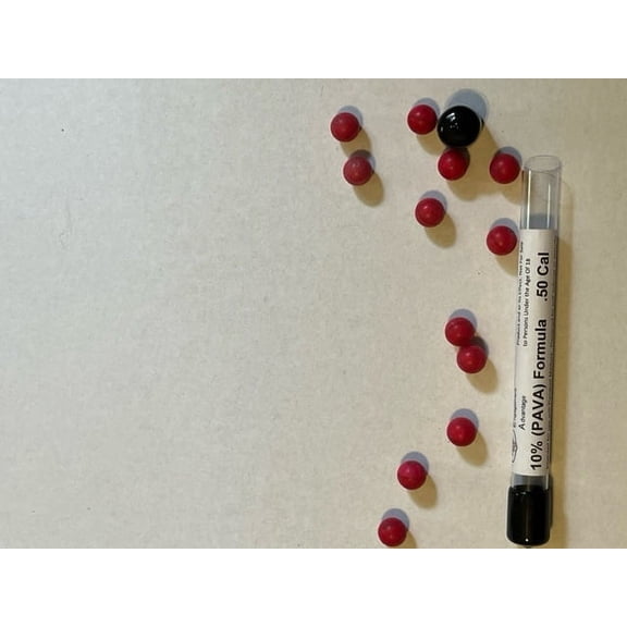 PEPPER BALL 12 P2P .50 Cal Pepper Balls 20X hot - 12 Ct RED