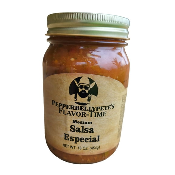 Pepper Belly Pete's Salsa Especial, 16 oz, Medium Heat
