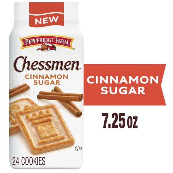Pepperidge Farm Chessmen Cinnamon Sugar Cookies, 7.25 oz Bag