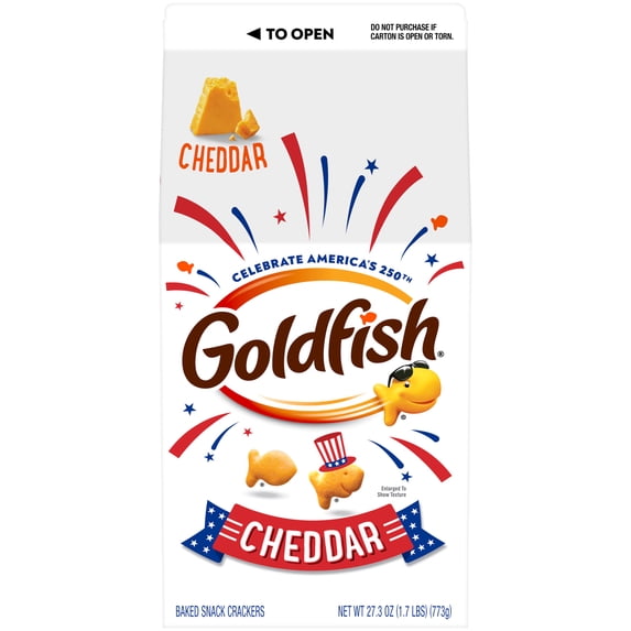 Goldfish Limited Edition Cheddar Cheese Crackers, 27.3 oz Carton