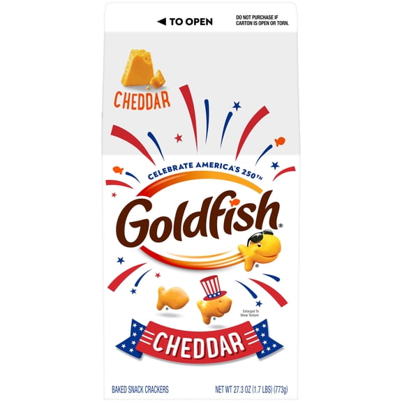 Goldfish Limited Edition Cheddar Cheese Crackers, 27.3 oz Carton