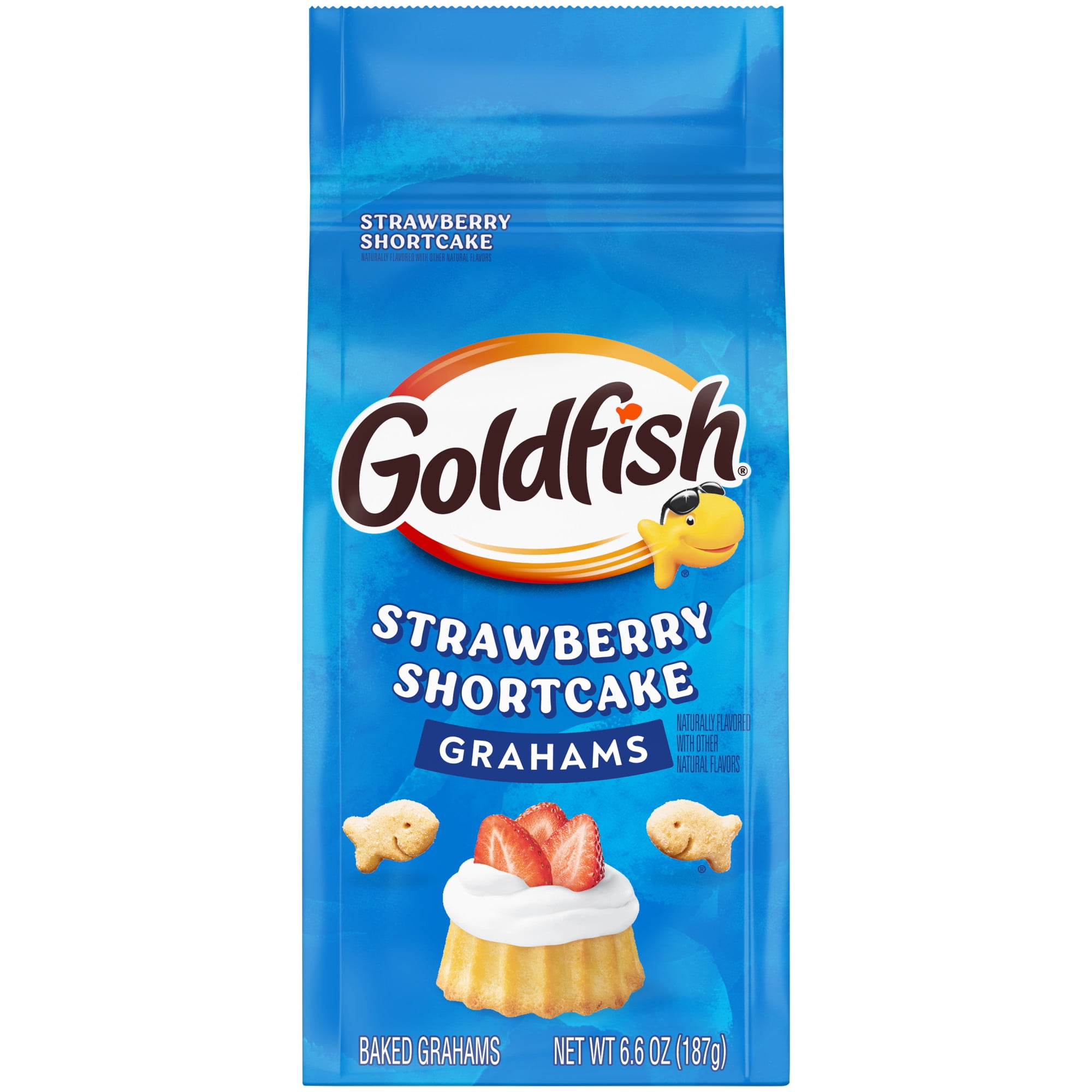 Goldfish Grahams Strawberry Shortcake Flavored Baked Snack Crackers, 6.6 oz Bag