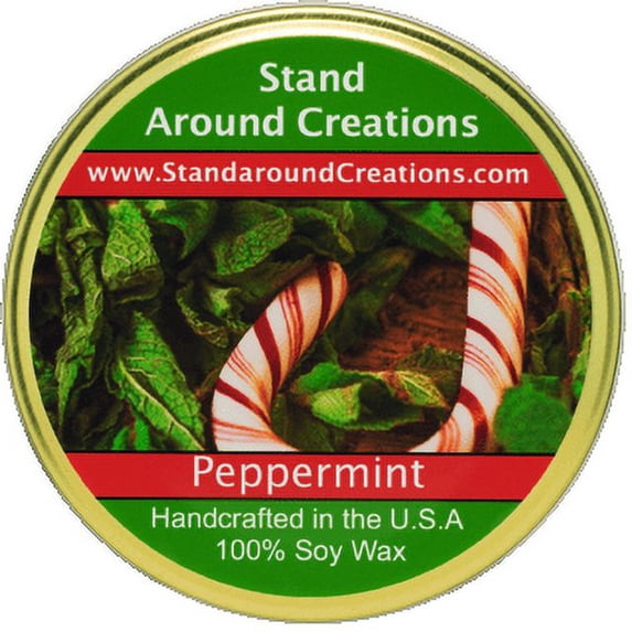 PEPPERMINT TUREEN 11-OZ. ALL NATURAL SOY CANDLE