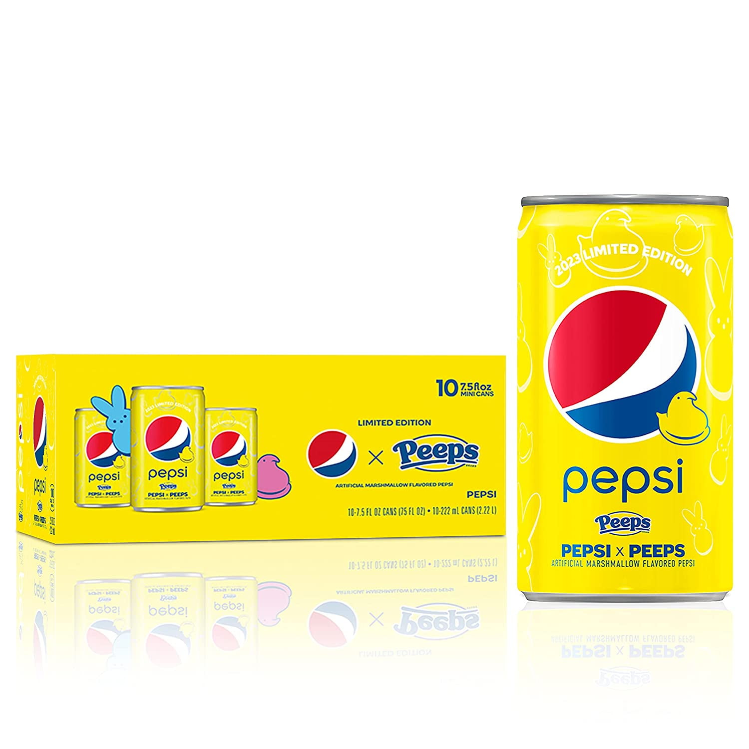 PEPSI x PEEPS Marshmallow Flavored Cola, Mini Cans, 7.5 Ounce