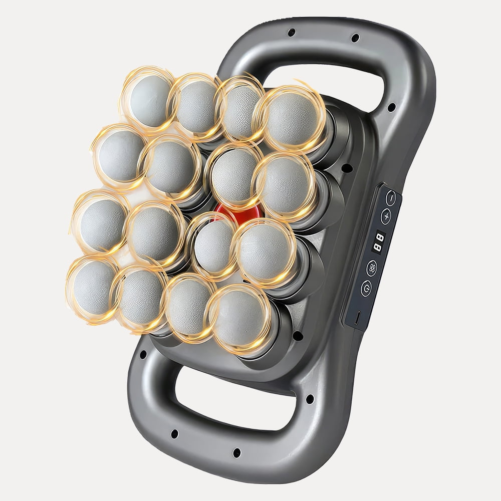 PEPWELL 16-Head Massage Gun Set, Deep Tissue Massager with 9 Modes & Levels, Muscle Massager Pain Relief, Percussion Massage Gun for Back/Shoulders/Legs/Waists