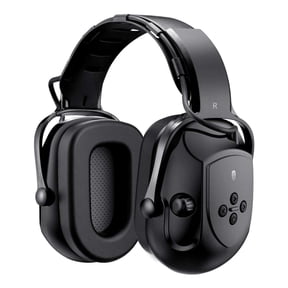 PEPWELL Bluetooth 5.3 Hearing Protection Headphones with Rechargeable Battery, Built-in Mic, NRR29dB Safety Noise Reduction Ear Muffs 30H Playtime for Mowing, Workshops, Snowblowing