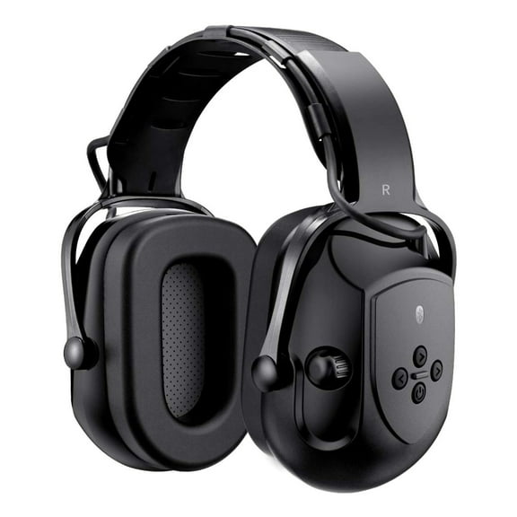 PEPWELL Bluetooth 5.3 Hearing Protection Headphones with Rechargeable Battery, Built-in Mic, NRR29dB Safety Noise Reduction Ear Muffs 30H Playtime for Mowing, Workshops, Snowblowing